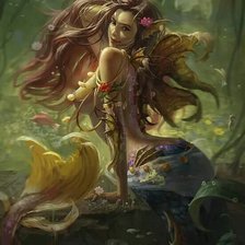 Схема вышивки «русалка»