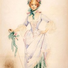 Схема вышивки «Дама с зонтиком»