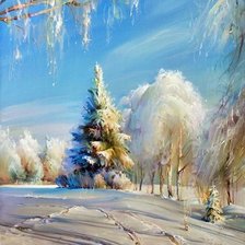 Схема вышивки «zimowy dzień»