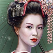 Схема вышивки «Гейша»