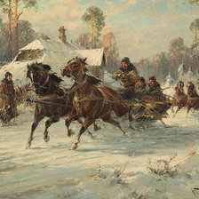 Схема вышивки «Cmieliński Wł.-polowanie»