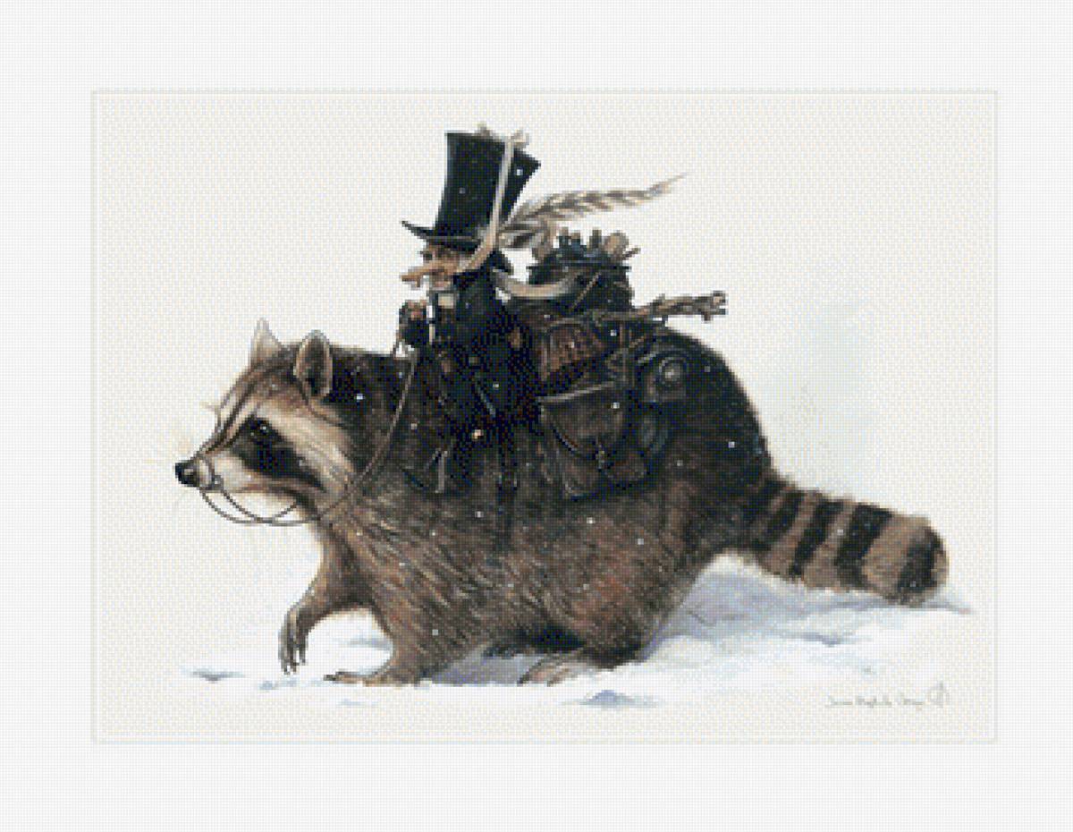 гном на борсуке - предпросмотр