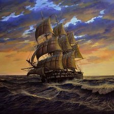 Схема вышивки «Wilk Wiesław - żaglowiec»