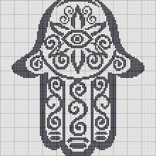 Схема вышивки «Рука Фатимы (Хамса)»