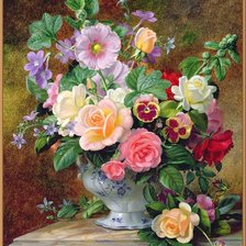 Схема вышивки «Музыка цветов»