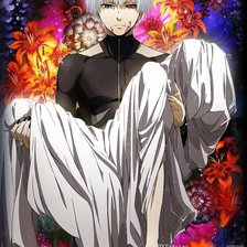 Схема вышивки «Канеки с Киде в руквх»