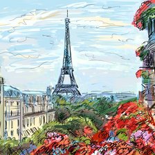 Схема вышивки «париж»