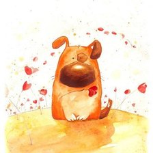 Схема вышивки «собака»