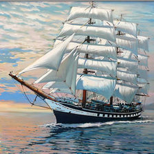 Схема вышивки «Парусник»