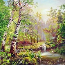 wiosna w brzozowym zagajniku