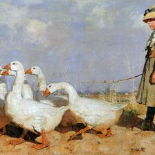 Схема вышивки «mała gęsiarka»