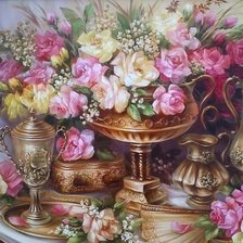 Схема вышивки «zátišie,kvety»