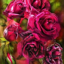 Схема вышивки «Розы»