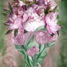 Схема вышивки «Розовые пионы»