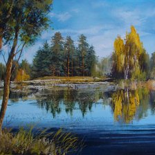 Схема вышивки «пейзаж»