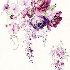 Схема вышивки «цветы»