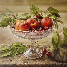 Схема вышивки «персики»