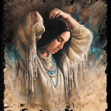 Схема вышивки «индианка»