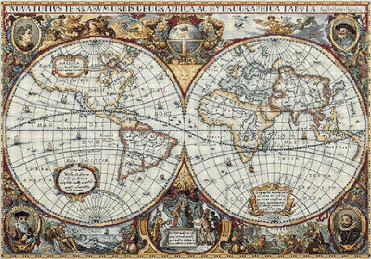 Географическая карта мира - карта - предпросмотр