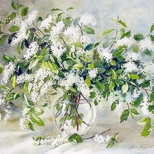 Схема вышивки «букет черёмухи»