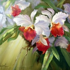 Схема вышивки «орхидея-3»