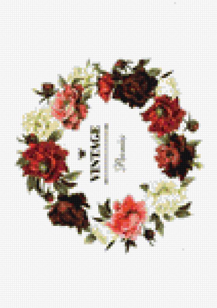 Венок пионов - пионы, цветы, винок - предпросмотр