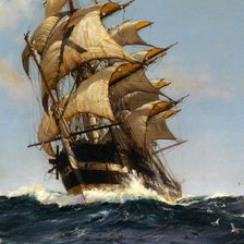 Схема вышивки «żaglowiec»