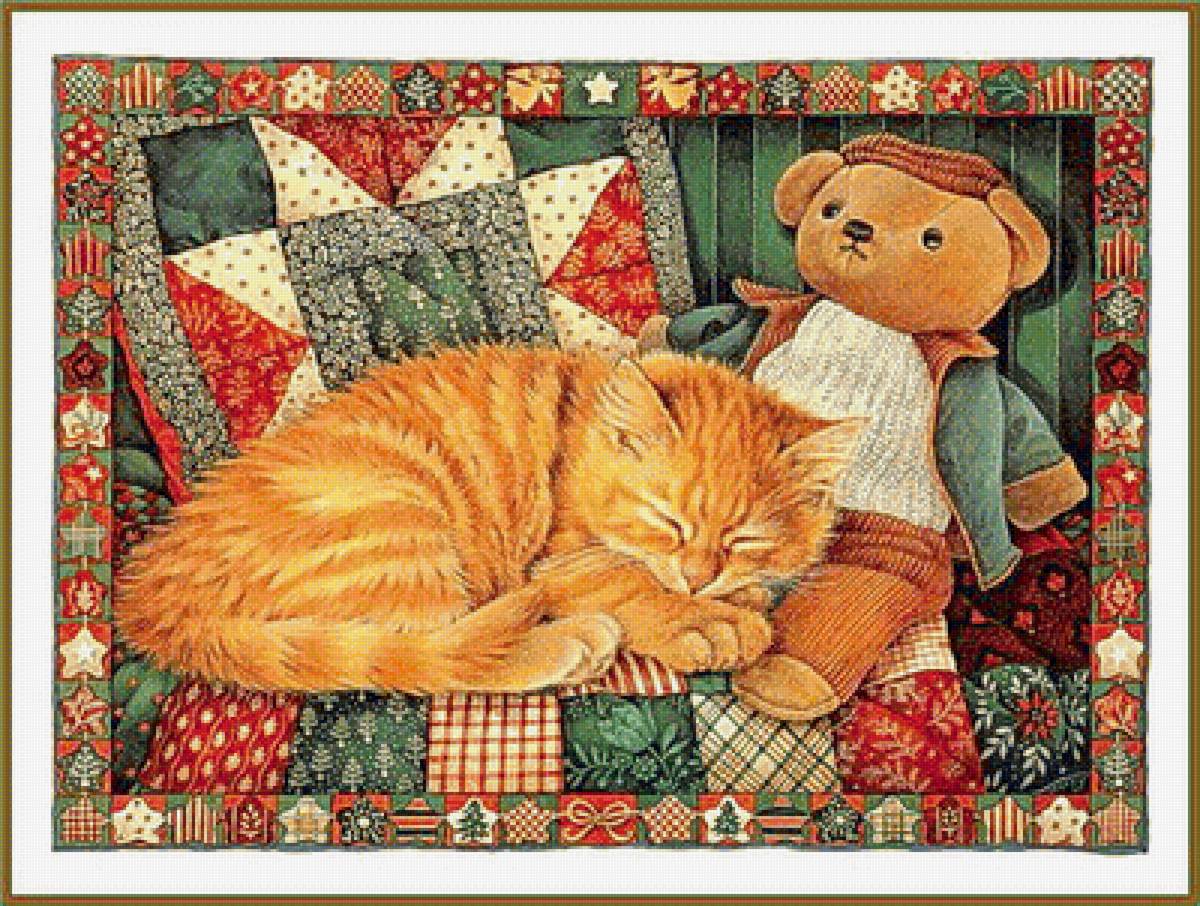 Мир животных - детское, арт, кот, фентази - предпросмотр