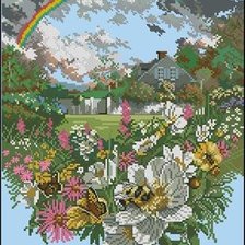 Схема вышивки «дом»