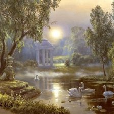 Схема вышивки «лунная ночь»