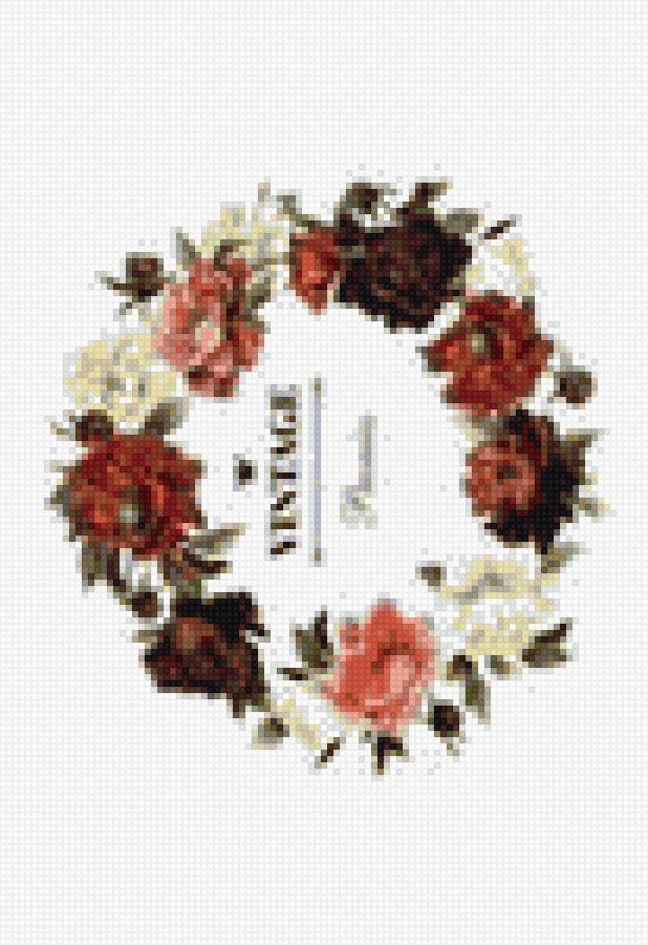 Венок пионов - венок цветов, пионы, венок, цветы - предпросмотр