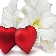 Схема вышивки «сердца и лилия»