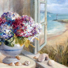 Схема вышивки «вид на море»