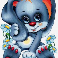 Схема вышивки «зайка»