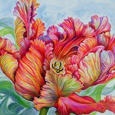 Схема вышивки «огненный цветок»