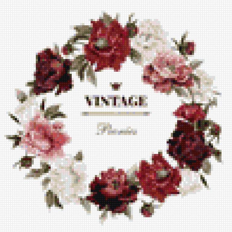 Венок пионов - венок, цветы, венок цветов, пионы - предпросмотр