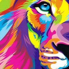 Схема вышивки «лев»