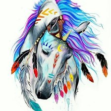 Схема вышивки «конь»