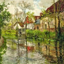 Схема вышивки «wieś nad rzeką»