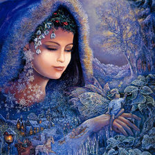 Схема вышивки «хаед девушка-зима»