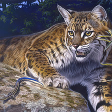 Схема вышивки «дикая кошка»