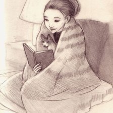 Схема вышивки «Уютное чтение»