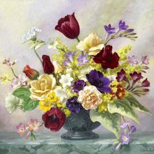 Схема вышивки «Букет в вазе»
