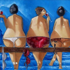 Схема вышивки «tomando vino»