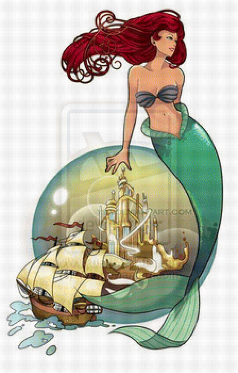 Русалочка "а-ля Муха" - русалочка, муха, дисней - предпросмотр