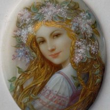 Схема вышивки «девушка-красавица»