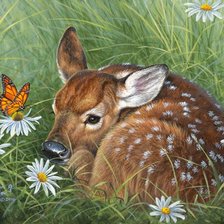 Схема вышивки «Оленёнок»