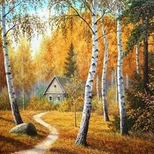 Схема вышивки «W jesiennym lesie»