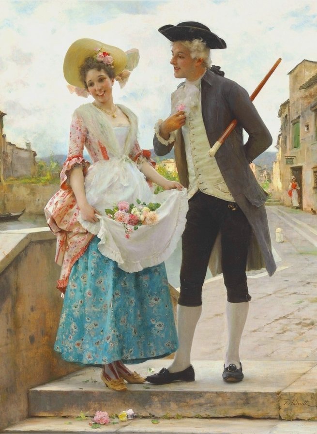 флирт - флирт, цветочница, джентльмен, дама - оригинал