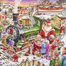 Схема вышивки «Рождественский экспресс»